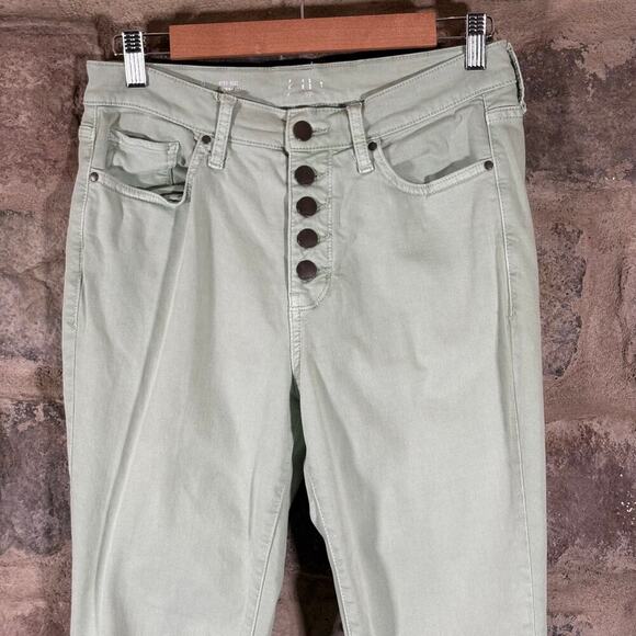 ANA Jeans Woman's 8 Mint‎ Green Button Fly High-Rise Skinny Summer Coastal - Picture 2 of 13